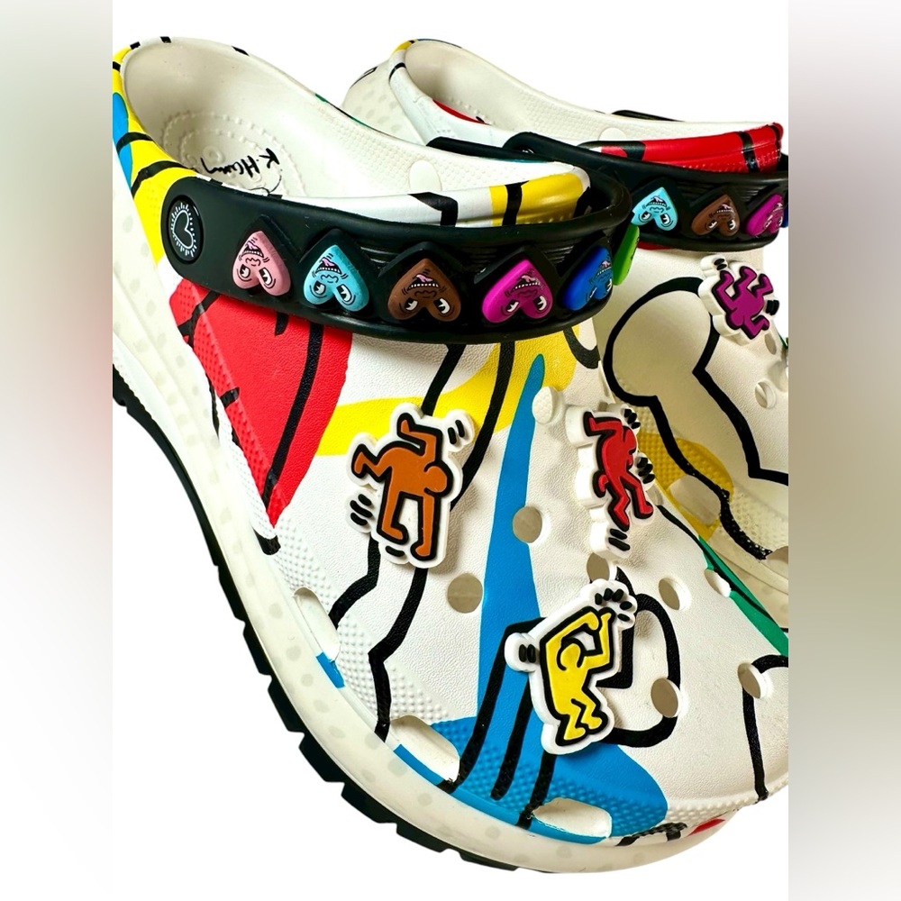 Rare Keith Haring X Crocs Mega Crush Log Limited Edition UNISEX - Picture 3 of 16